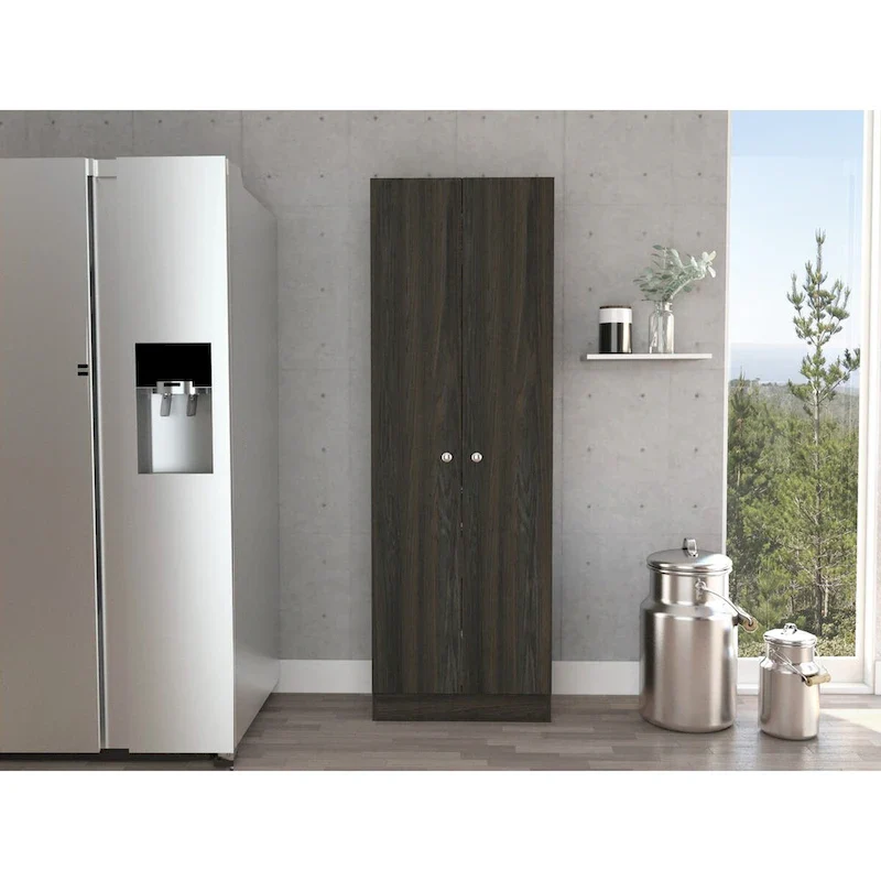 White / Black / Oak Freestanding Storage Cabinet with 10 Shelves