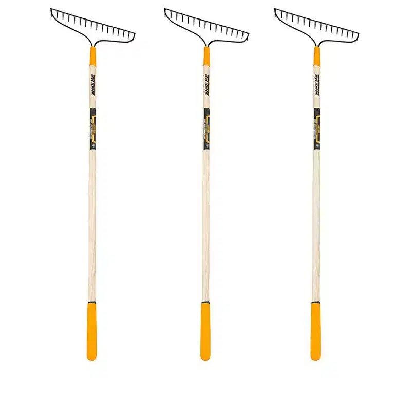3.1 in 16-Tine Welded Bow Rake with Cushion End Grip on Hardwood Handle (4 Pack) - True Temper