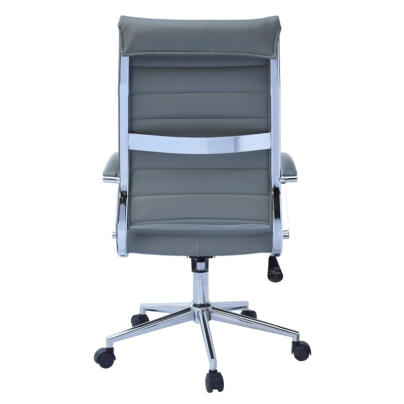 Modern Ergonomic Office Chair: Mid Back, PU Leather, Arms, Tilt, Adjustable Height, Wheels, Swivel