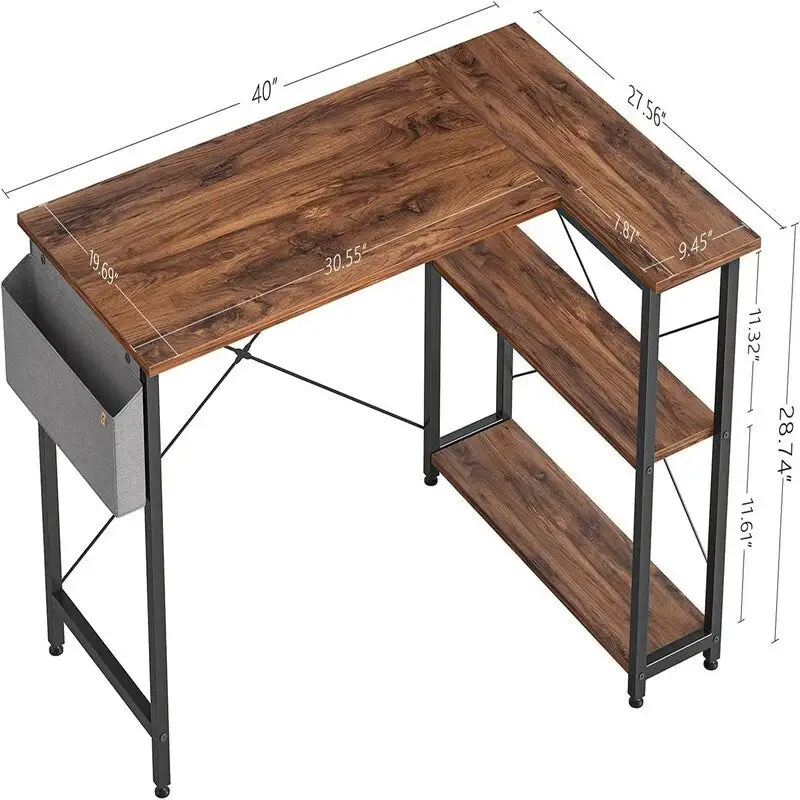 40 Inch Small L Shaped Computer Desk