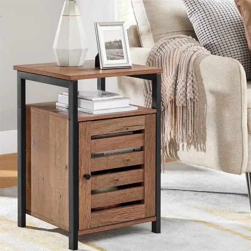 Industrial End Side Table