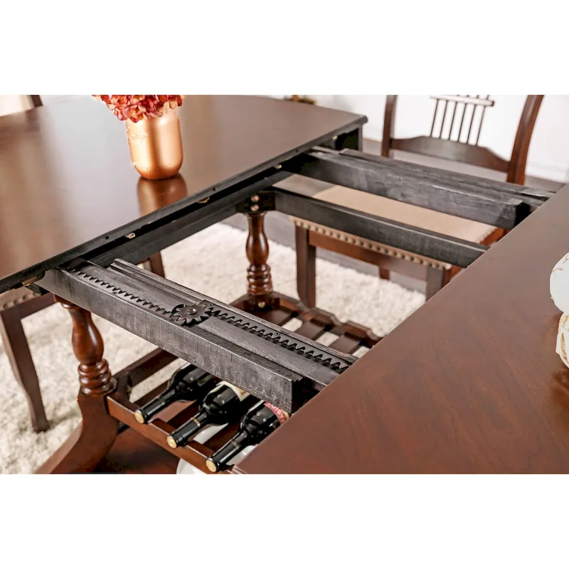Furniture of America Coso Cherry 78-inch Wood Expandable Dining Table