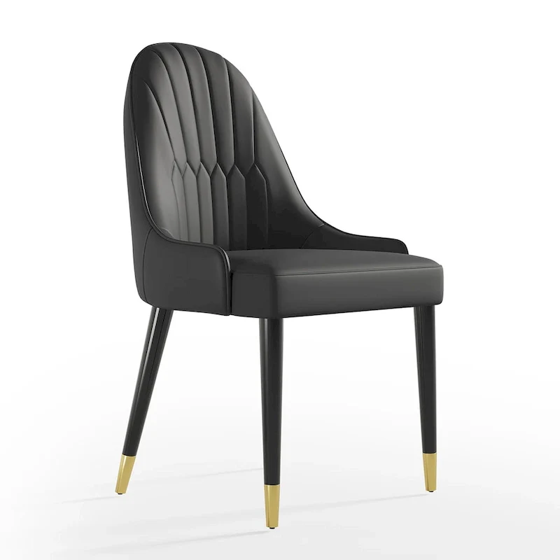 9 - Piece 110.24 Extendable Sintered Stone Dining Table and 8 Leather Chairs Dining Set