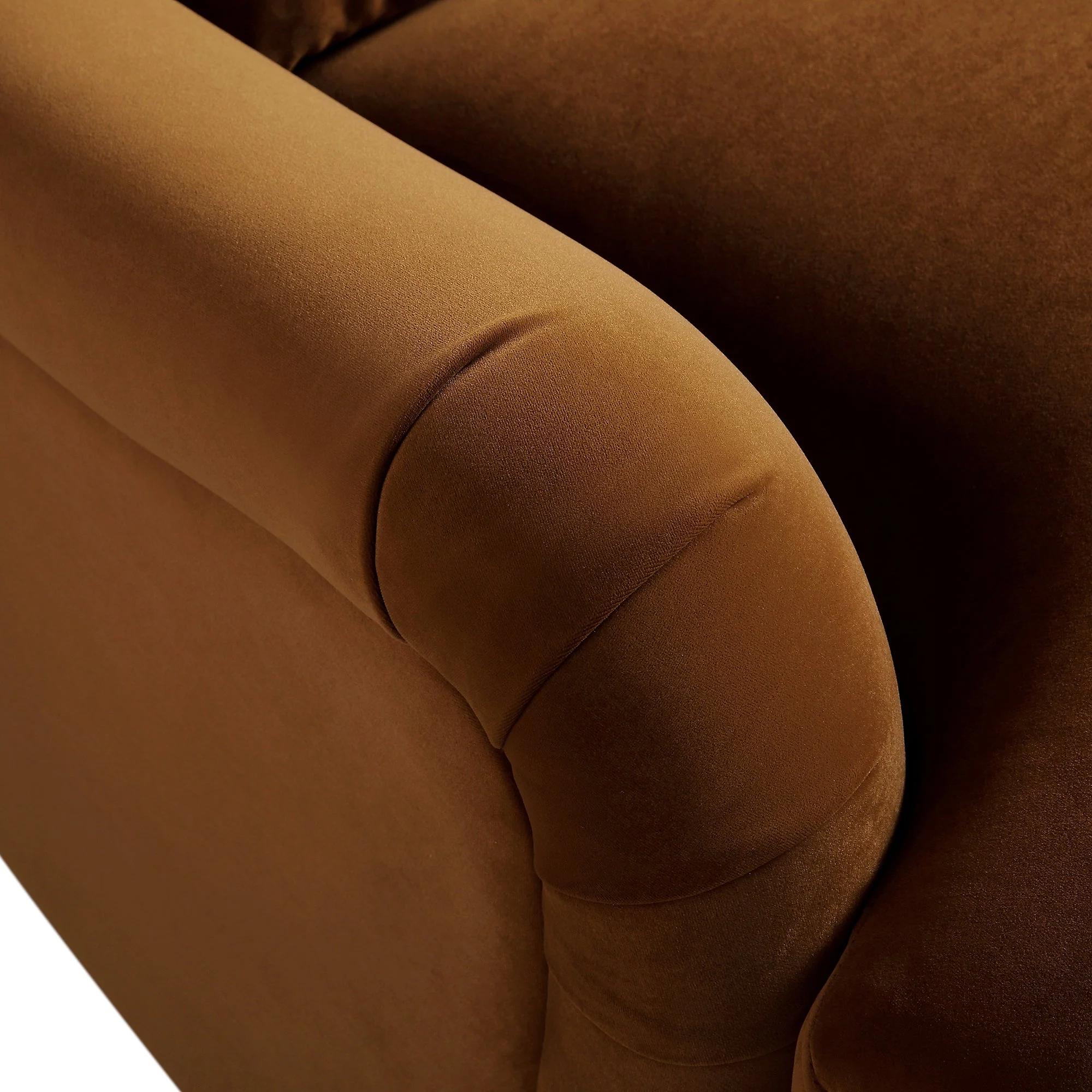 Cinnamon Velvet Sofa, 2-Seater