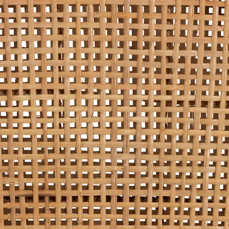 Lesia Modern Bohemian Natural Brown Rattan and Espresso Brown Mahogany Wood Dining Chair