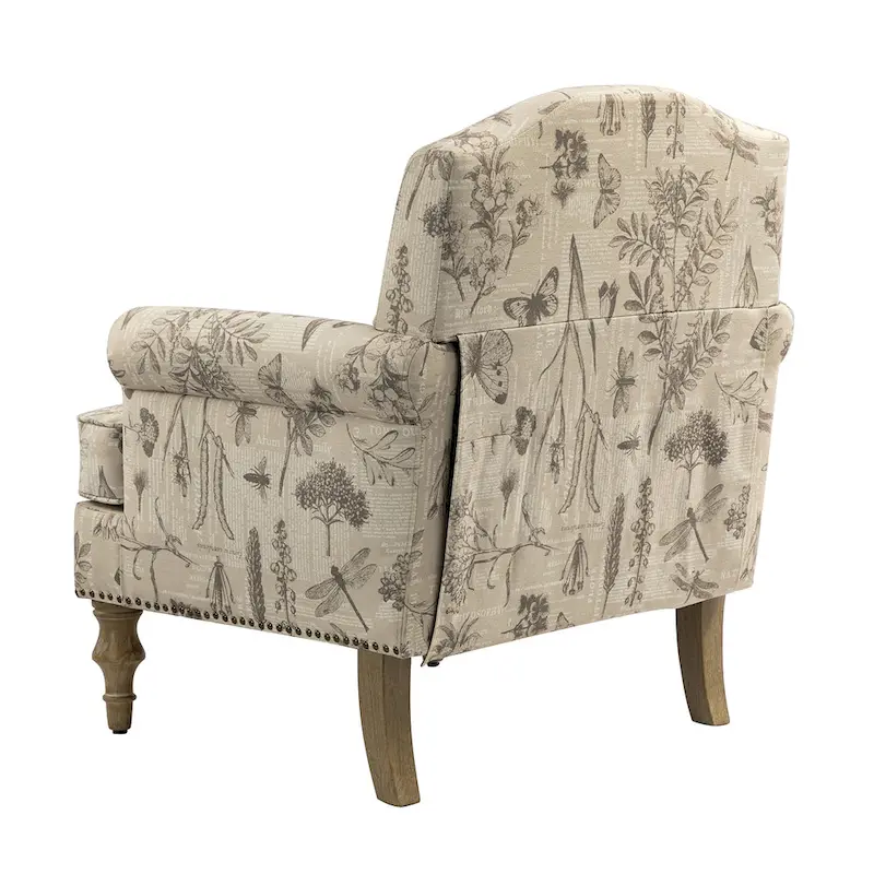 Yahweh Farmhouse Nailhead Armchair with Rolled Arms by HULALA HOME(Set of 2)