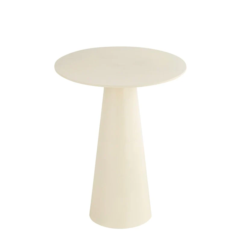White Finished Aluminum Side Table