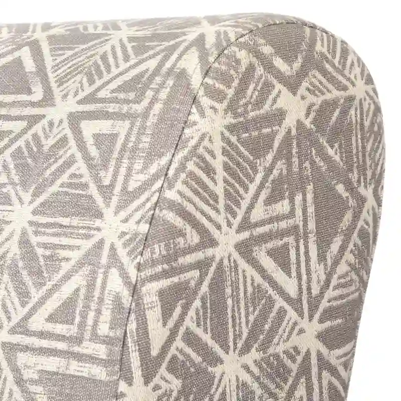 Curved Chaise Lounge - Light Grey/Dark Grey/Dusty Rose - Single Seat