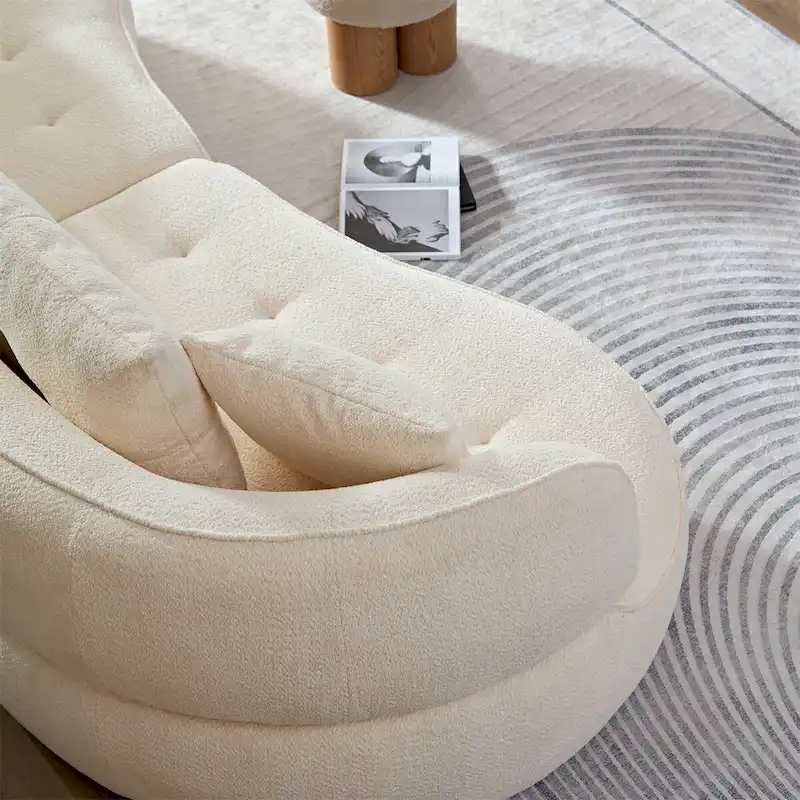 Sectional Sofa With Removable Pillows,Durable Fabric,Solid Wood Frame