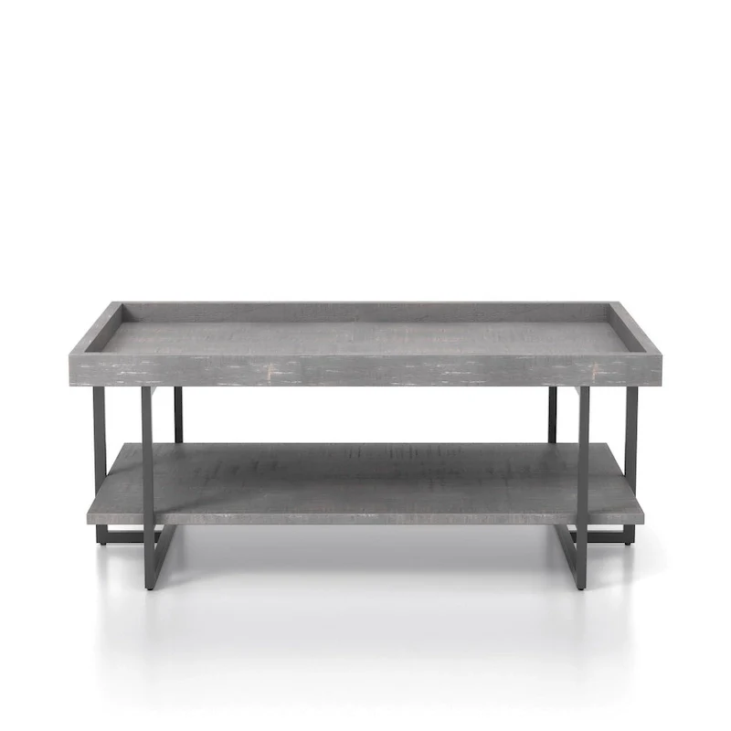 Damara Transitional 47-inch Metal 1-Shelf Coffee Table by Furniture of America