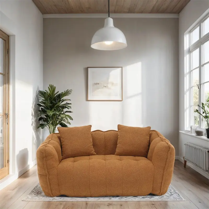 Modern Chenille Recliner Sofa with High Resilience Foam