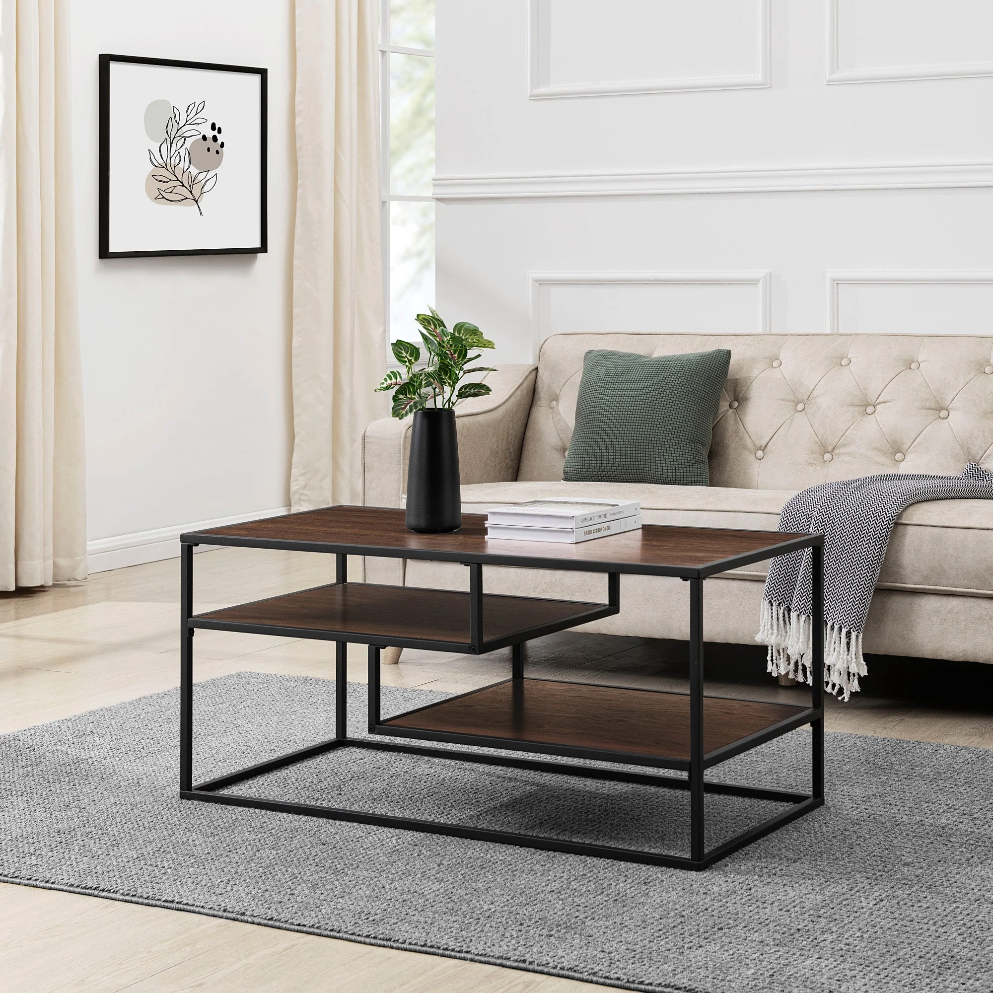 Maya 40 Contemporary Metal Coffee Table