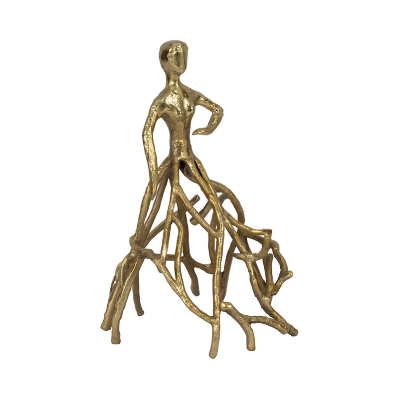 Sagebrook Home 14  Metal Hold Dancing Lady - 9  x 9  x 14