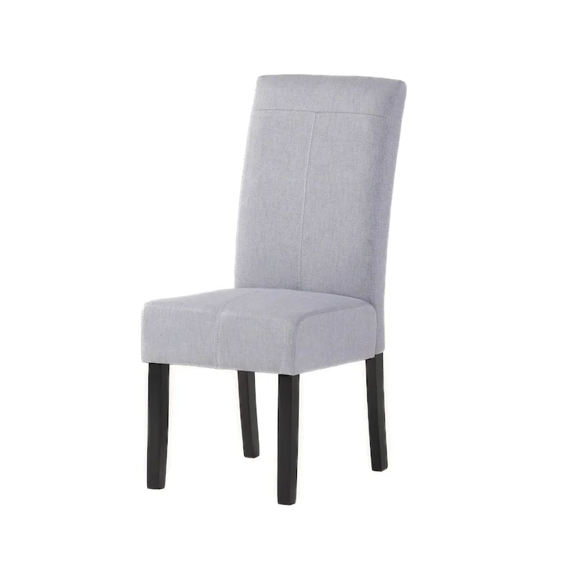 Upholstered Dining Chairs Set of 2 - Contemporary T-Stitch Design, 17.75