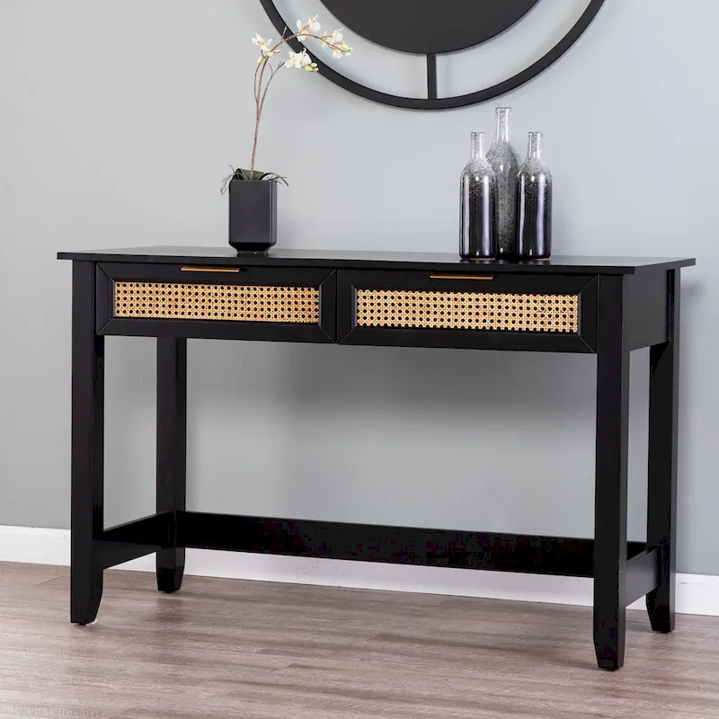 Rustic Channel-Stitched Leather Sofa