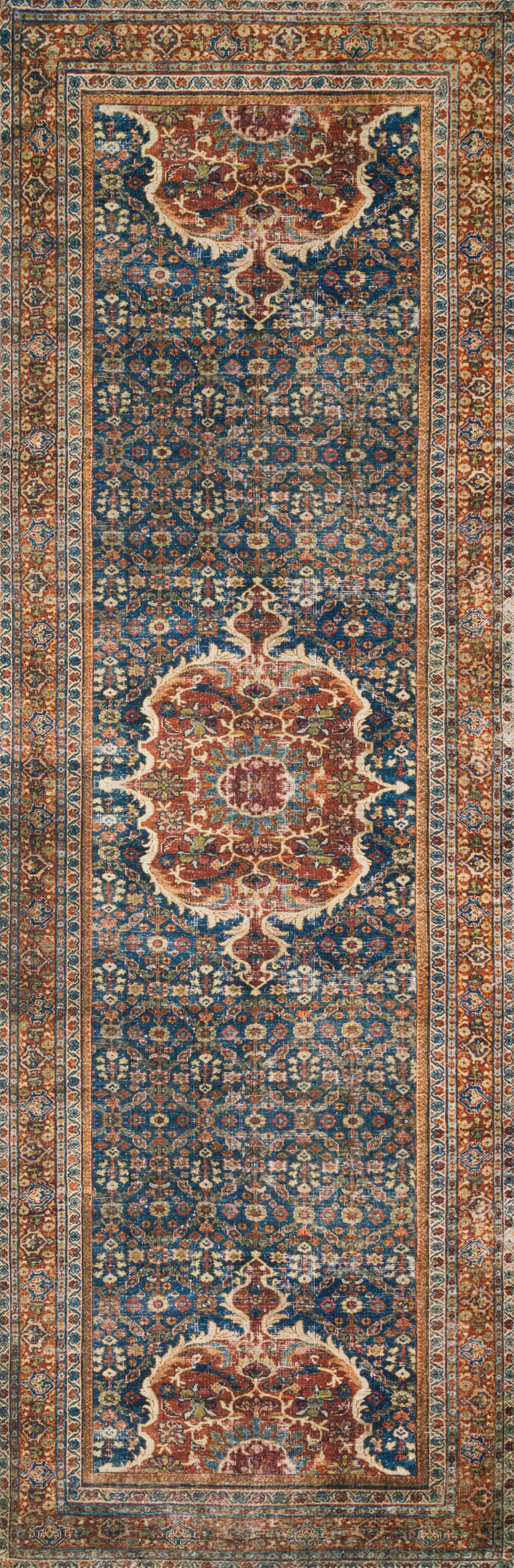 Layla Cobalt Blue / Spice Rug