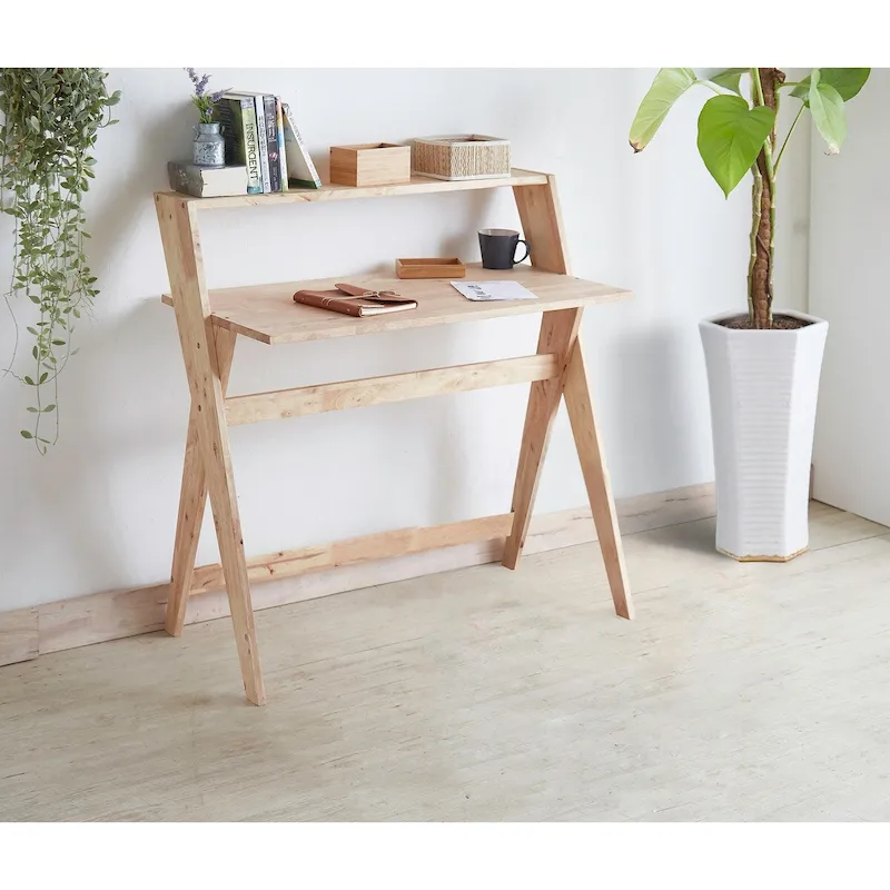 37.5 In. Mid Century Modern X Leg Study Desk