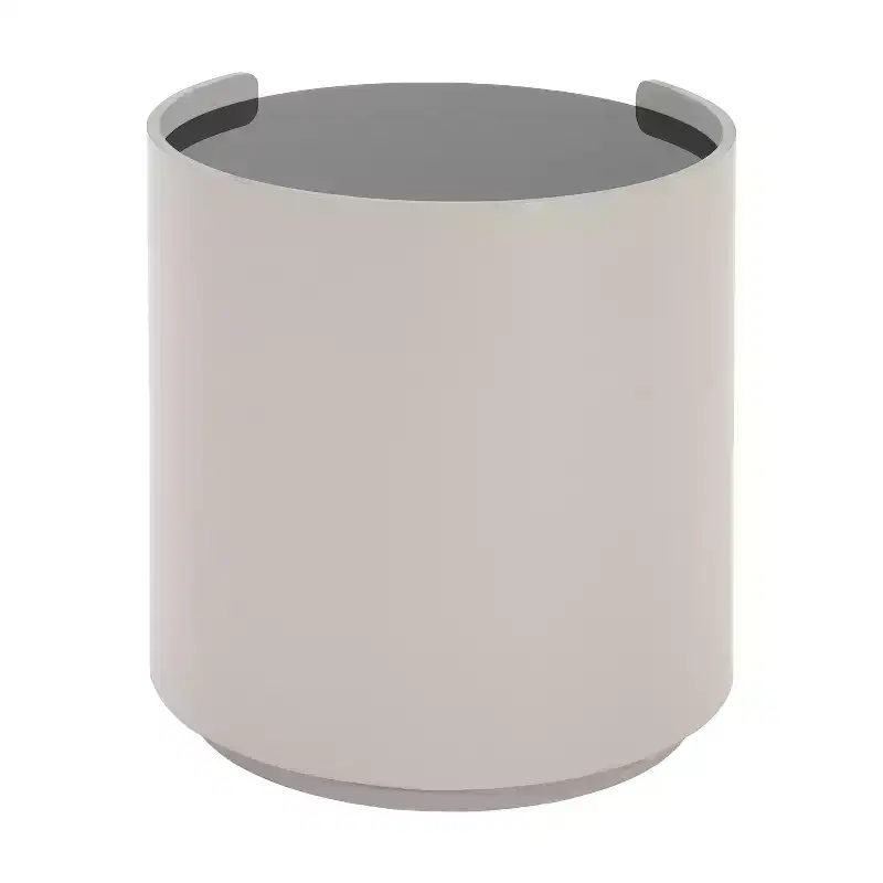 Christopher Knight Home Ariday Modern Round Side Table with Tempered Glass Top and Two Drawers