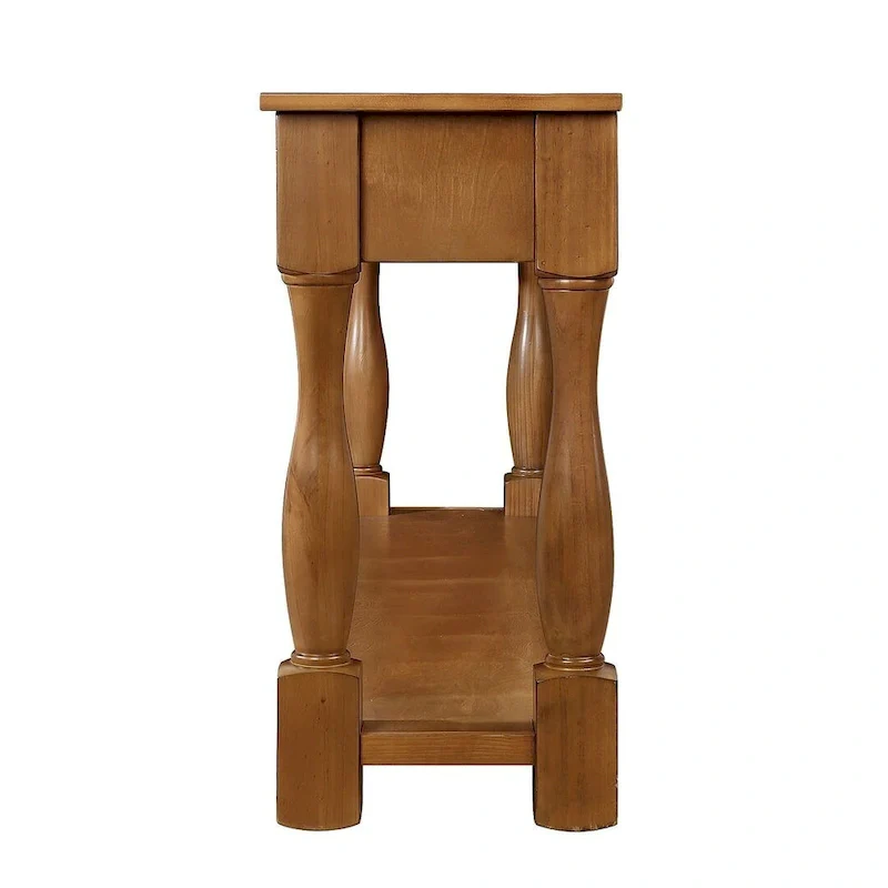 Solid Wood Console Table - Antique White/Blue/Navy/Espresso/Brown, Mid-Century Style, Multi-User