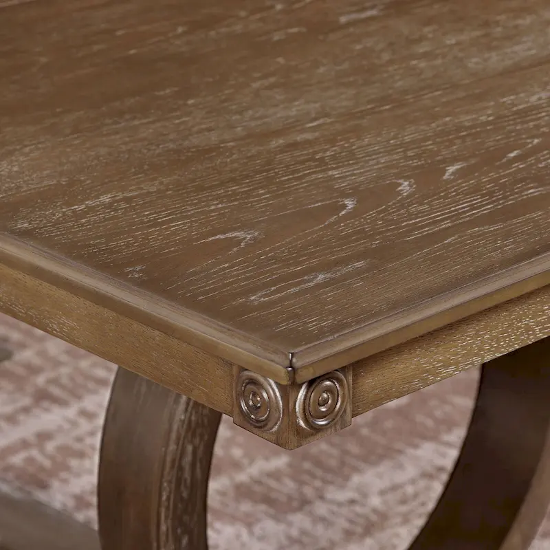 Furniture of America Agio Transitional Brown 7-Piece Expandable Dining Table Set