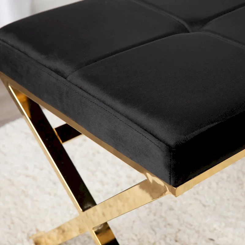 Tormayne Velvet Entryway Bench