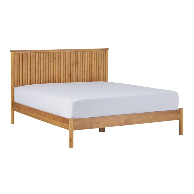 Transitional Solid Wood Queen Bed