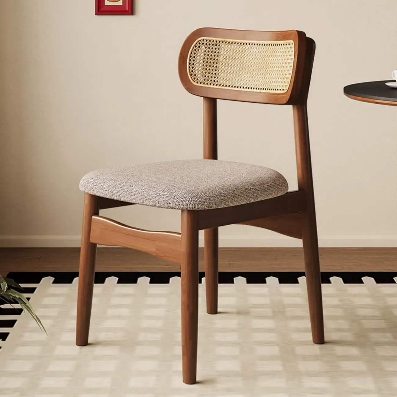 Soft Retro Upholstered Faux Leather Dining Chair