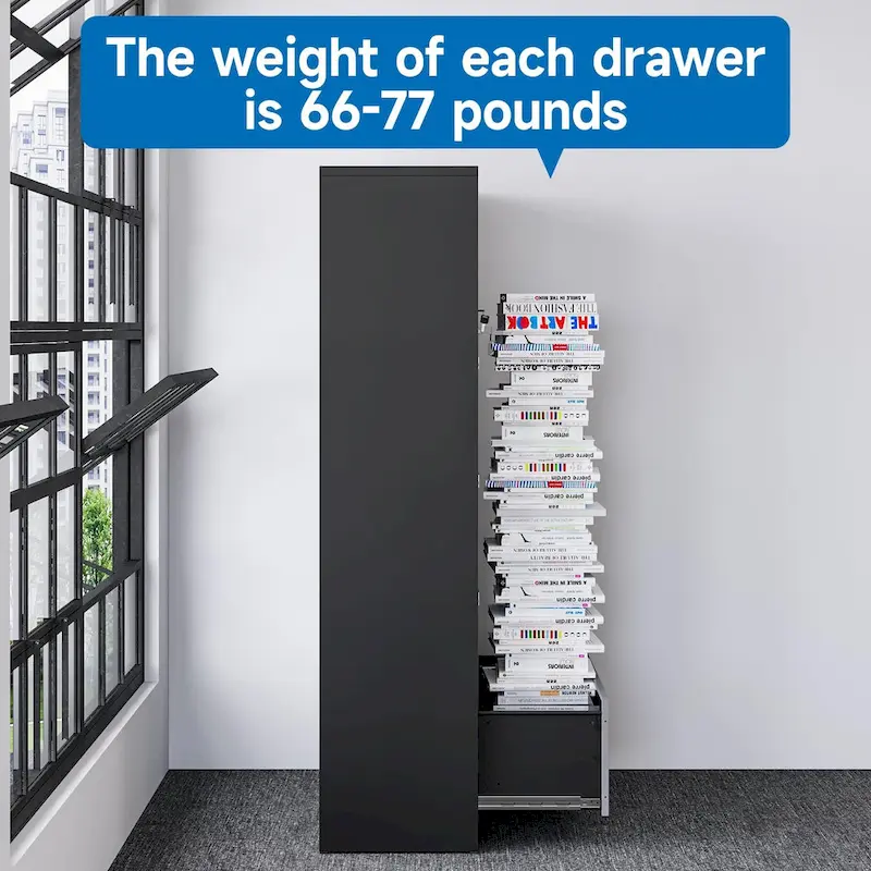 4-Drawer Lateral File Cabinet with Lock