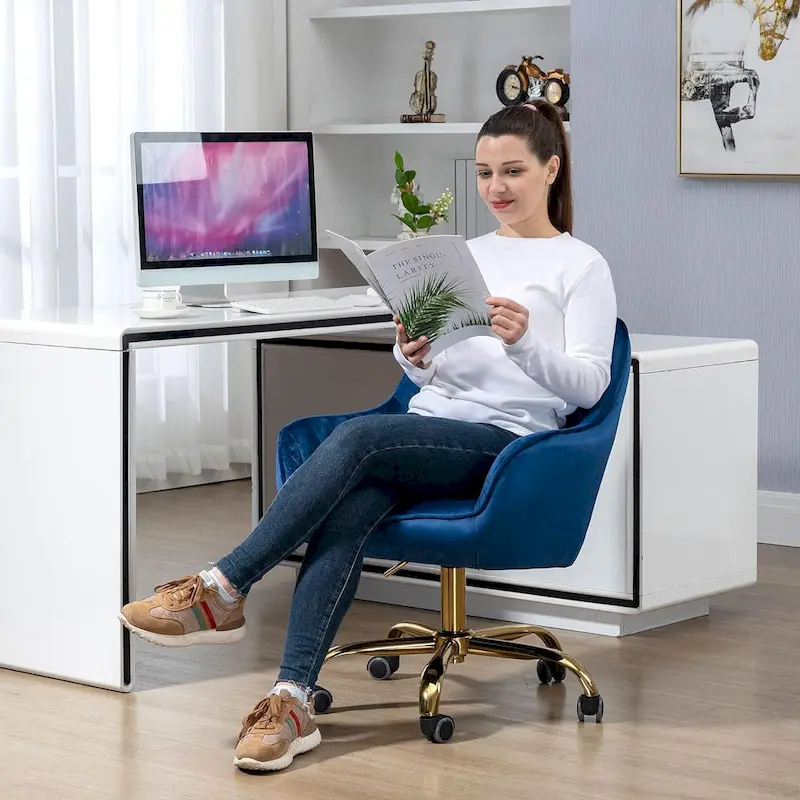 Howtai Swivel Home Office Chair with Rollers