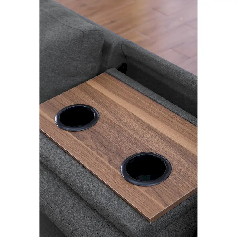 Alger 98-inch Wide Left Hand Facing Sofa with Chaise and Ottoman - 98 W x 71 D x 33 H