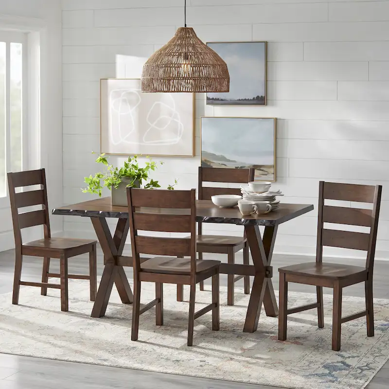 Live Edge Solid Wood Walnut Dining Table