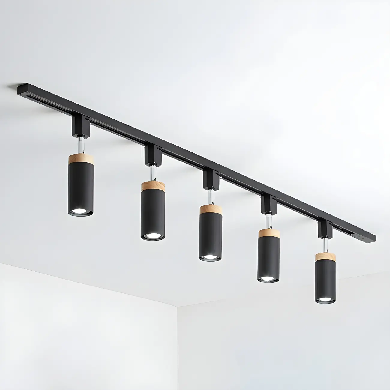 4-Light Metal Modern LED Track Lighting Fixture Adjustable Head