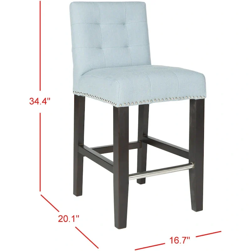 SAFAVIEH Lashunda 24-inch Counter Stool - 16.7 W x 20.1 L x 34.4 H - 17Wx20Dx34H