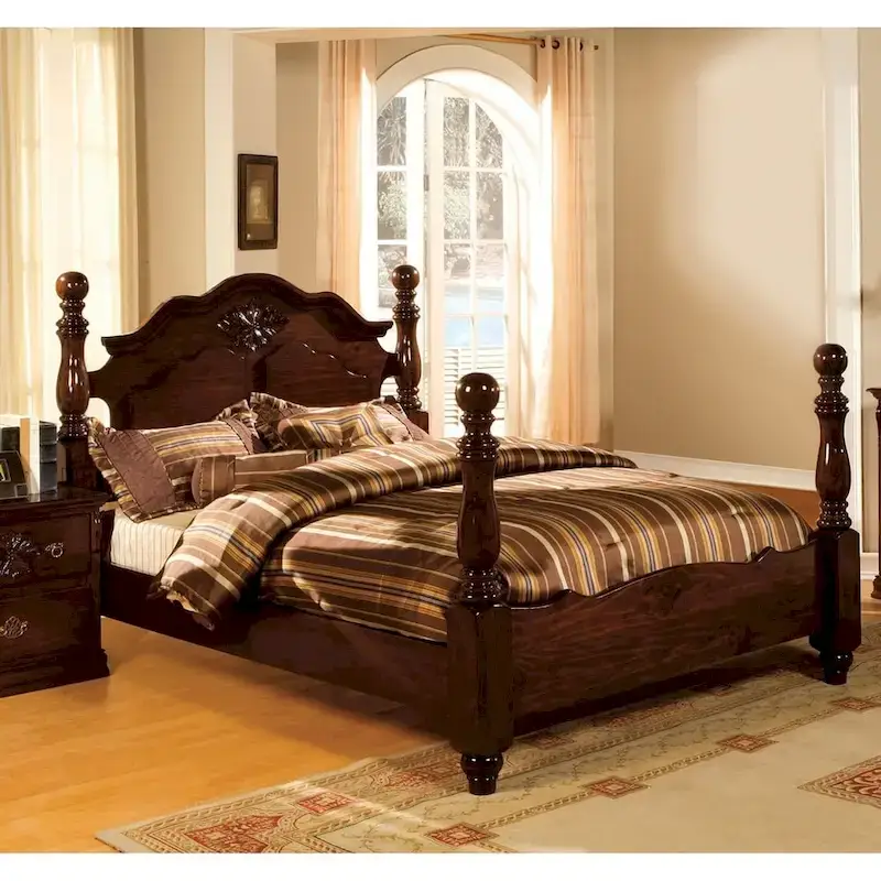 Solid Pine Traditional Four Poster Canopy Bed