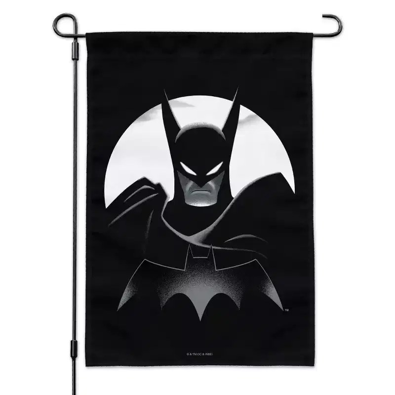 Batman Cape Crusader Garden Yard Flag with Pole Stand Holder