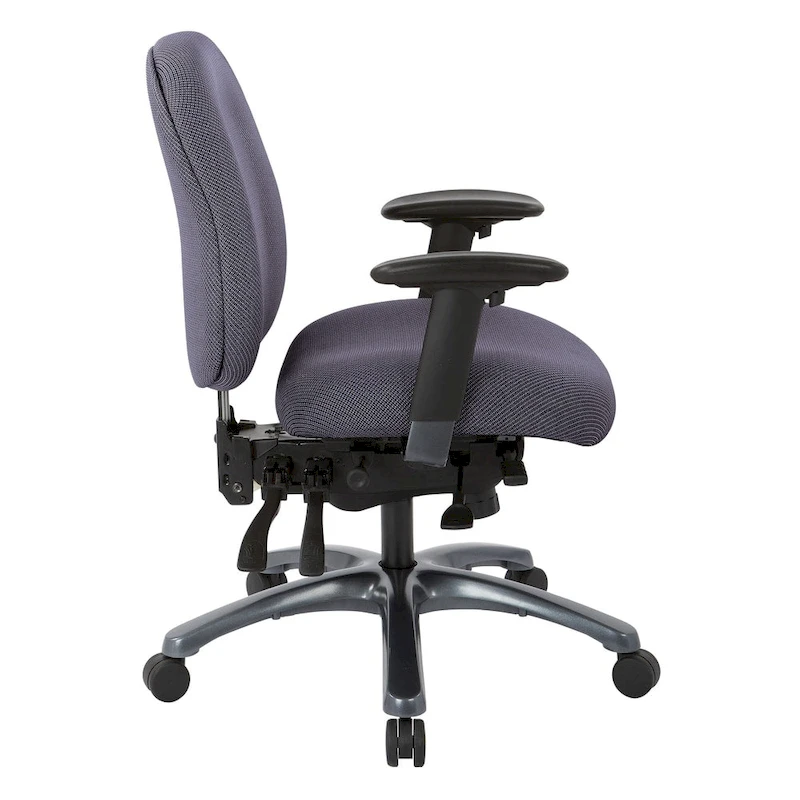Multi-Function Mid-Office Chair with Seat Slider and Titanium Finish Base