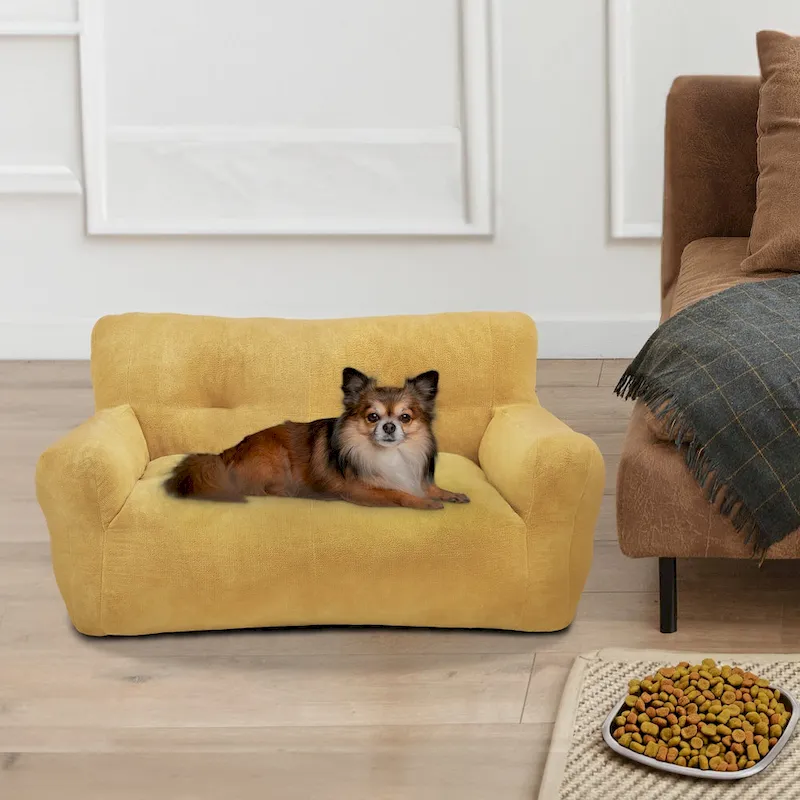 MCombo Pet Couch Sofa Bed Dog Bed for Small Medium Dogs, Fabric 0374