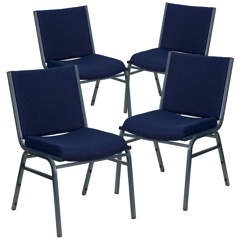4 Pack Heavy Duty Stack Chair - 21D x 19.75W x 31.25H