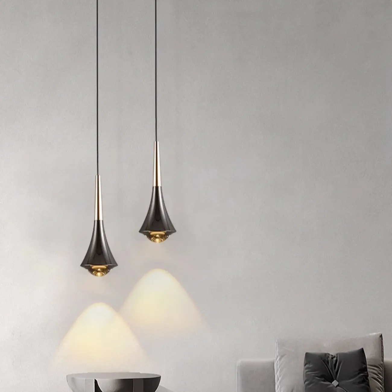 Bedside Metal Pendant Light with Third Gear Dimming