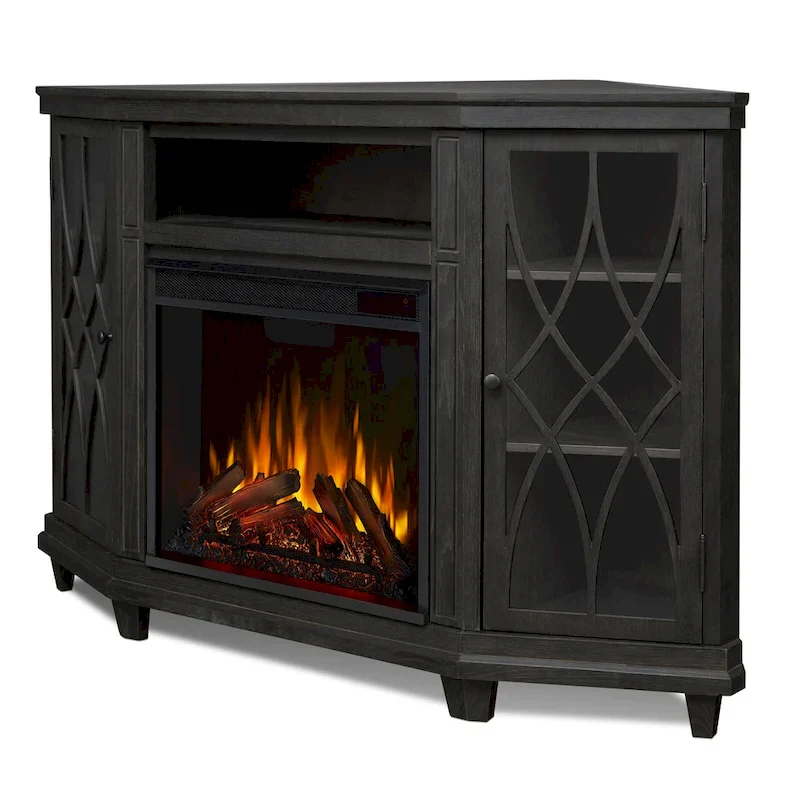 Lynette 56  TV Stand Electric Fireplace Gray