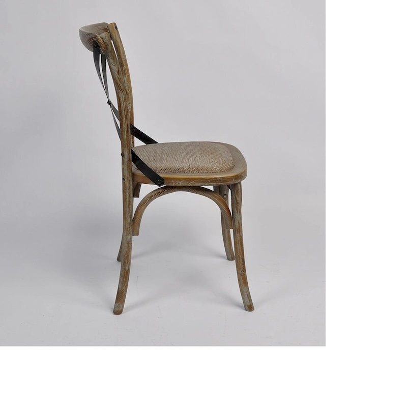 Tucken Cross-Back Rattan Upholstered Chair(Set of 2)