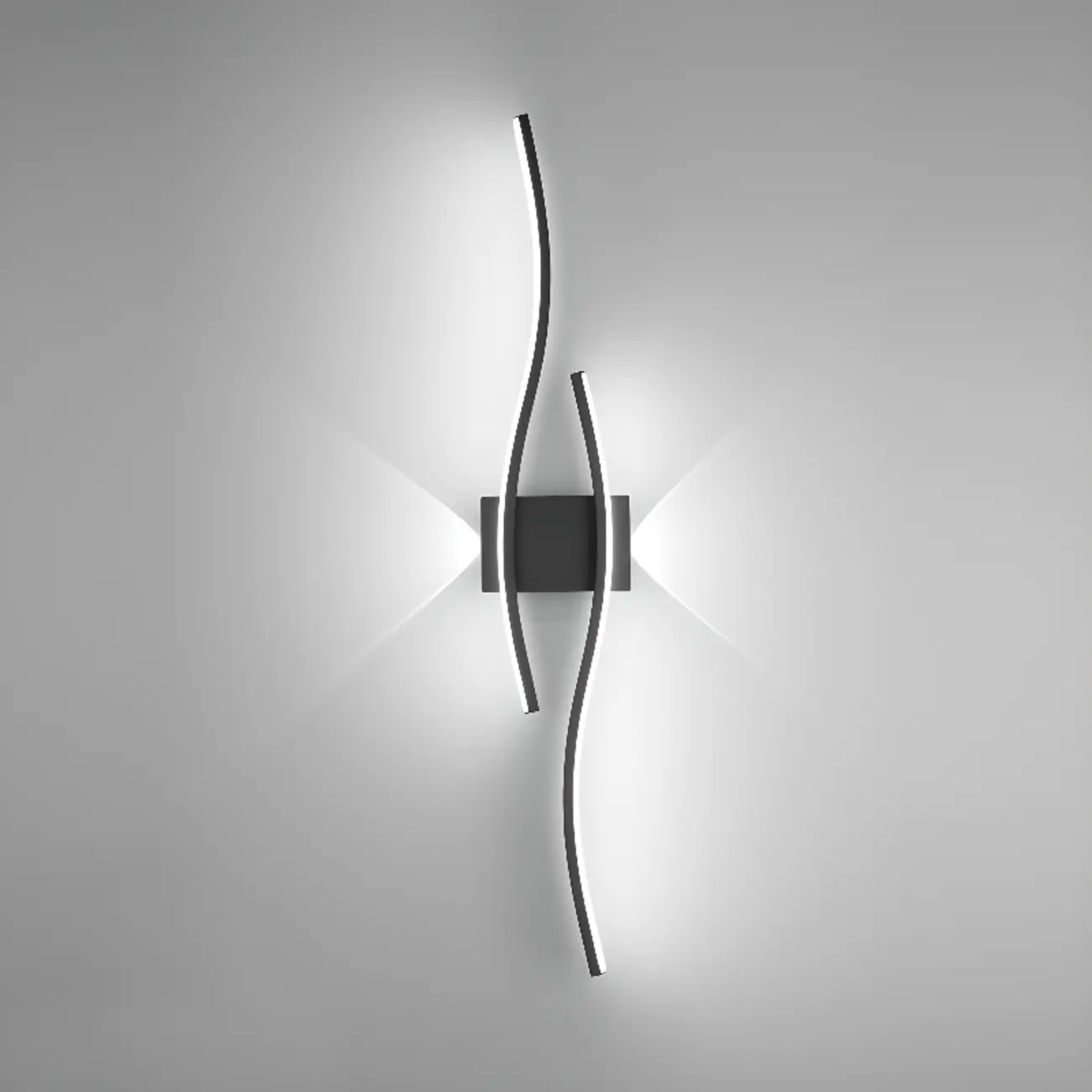 Linear 4-Light LED Wall Sconce with Black-White for Bedroom