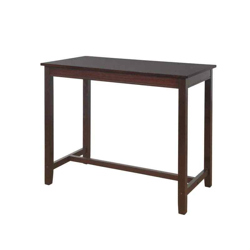 Counter Height Pub Table, Walnut / Rustic Brown / Black / Brown / Natural, Seats 4