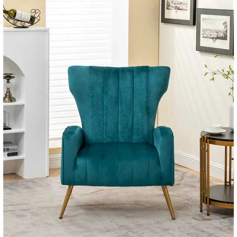 Kaleigh 27.6W Velvet Square Arm Sofa Chair