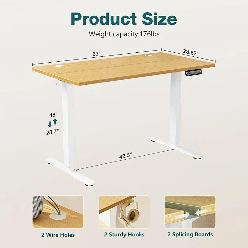 Height Adjustable Electric Standing Ergonomic Computer Desk