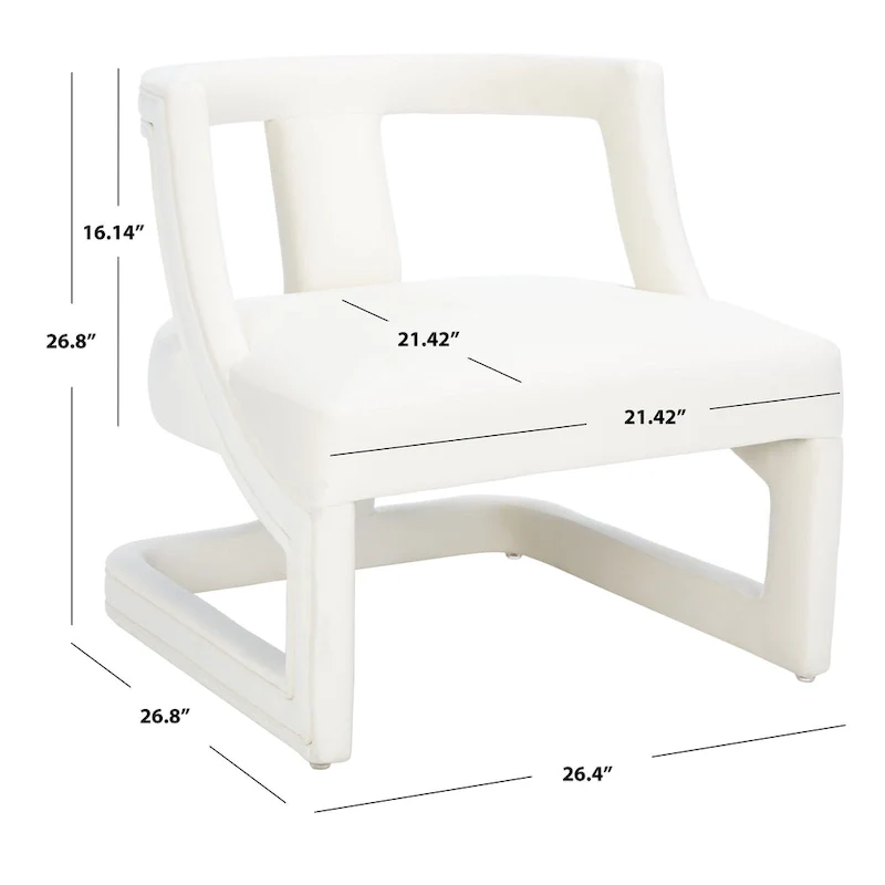 SAFAVIEH Emelie Accent Chair - 27  W x 27  D x 27  H - 26Wx27Dx27H