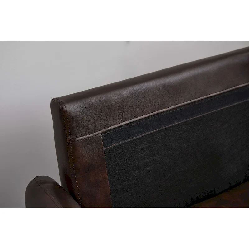 Faux leather 58 Square Arm Loveseat