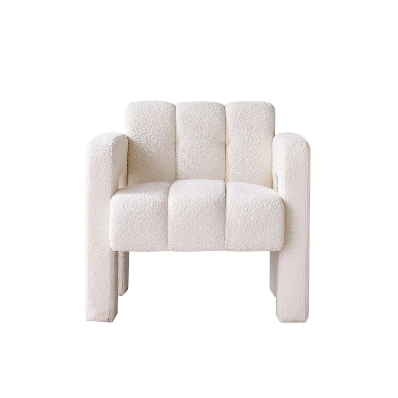 31.10  Wide Boucle Upholstered Accent Chair