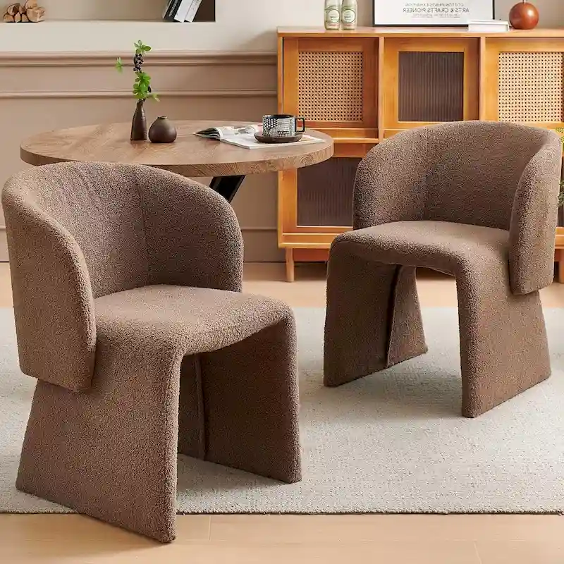 Howtai Barrel Dining Sofa Chairs Upholstered-Fully Wrapped