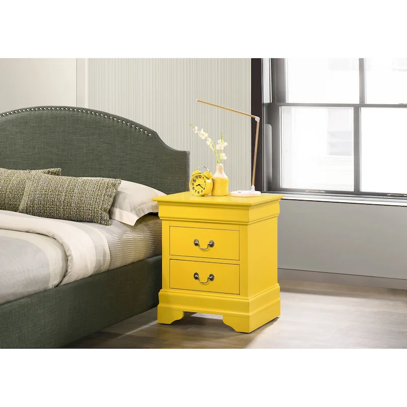 Louis Phillipe Traditional 2-drawer Wood Nightstand
